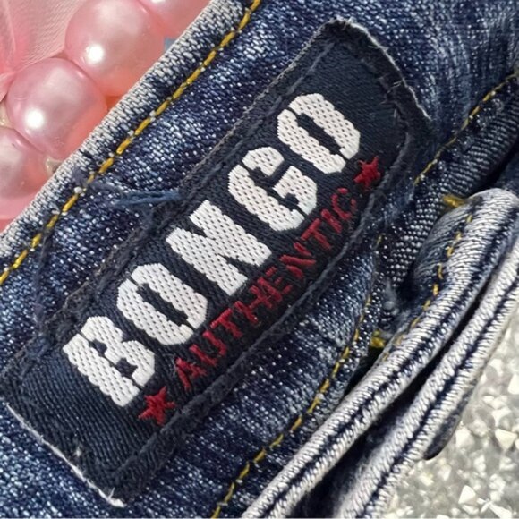 Bongo skirt cargo denim jean blue strappy buckles military y2k cute stretchy - Picture 2 of 9